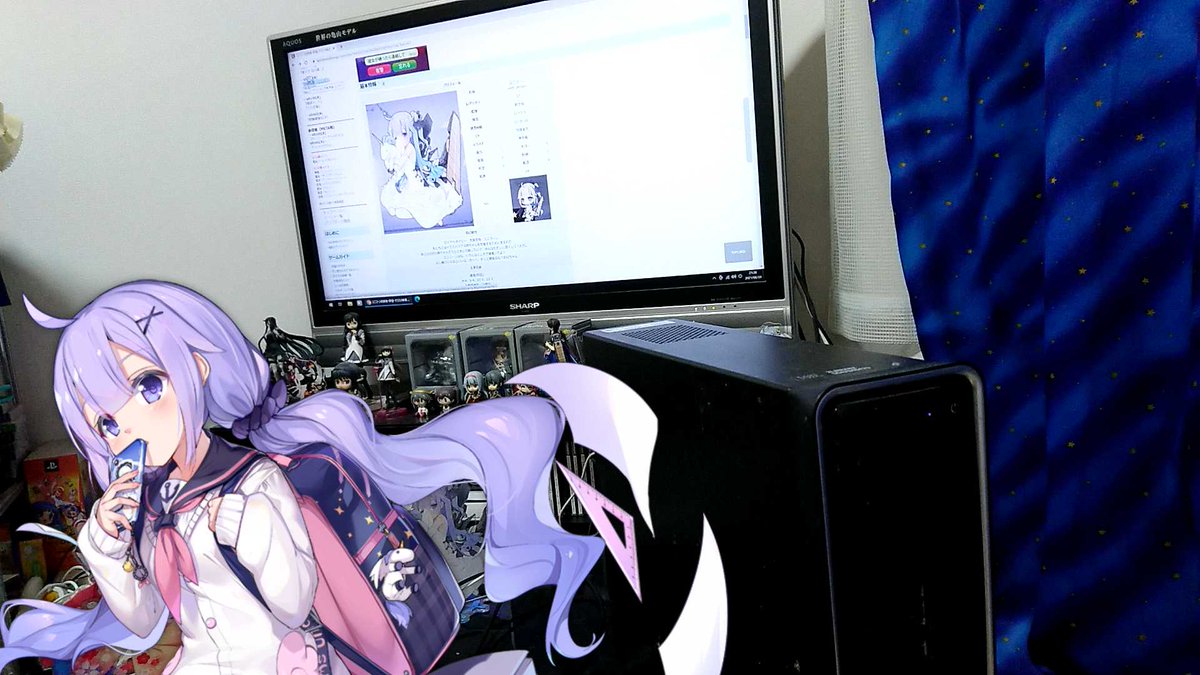 古いPCがあった所に新しいPCを置きました。
代わりに古いPCを動画再生用にテレビに繋いだらなかなか面白い環境になりました😊 