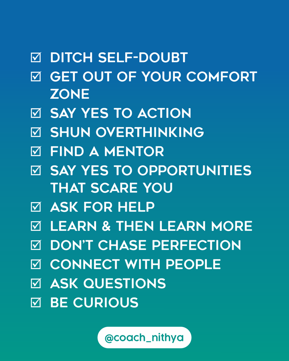 coach_nithya's tweet image. Shun your negative mindset to embrace growth. 
Once you change your mindset, everything will change.

#counselling #aspirant #fallintake #careercounseling #careeradvice #careercoach #careercoaching #careergrowth #nithyanuggets #careerkarela #couragezone #comfortzonevscouragezone