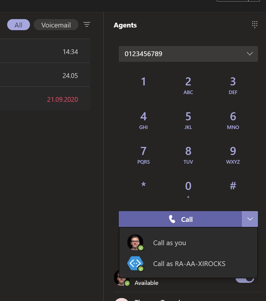 ocsdude's tweet image. You can now choose between your own number or the number of resource account when doing outbound calls via Voice-enabled Channels. #MicrosoftTeams #TeamsDirectRouting @torggler