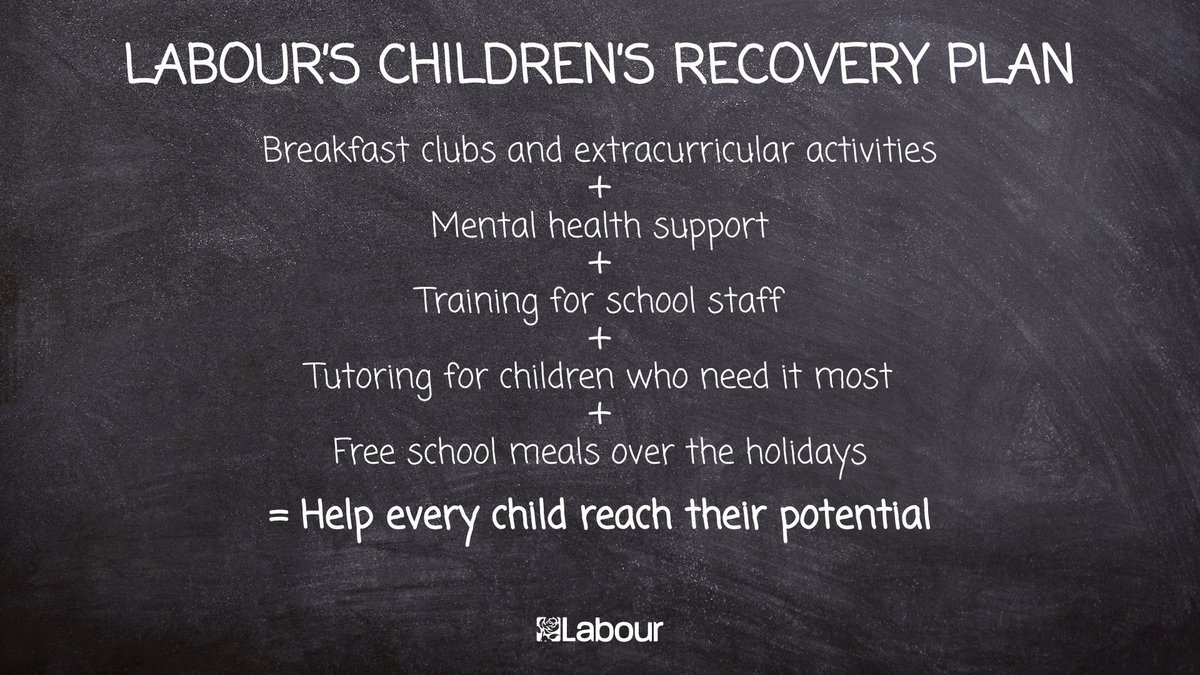 As a parent you’d do anything for your child. Labour would deliver the activities, teaching and wellbeing support to help your child bounce back.