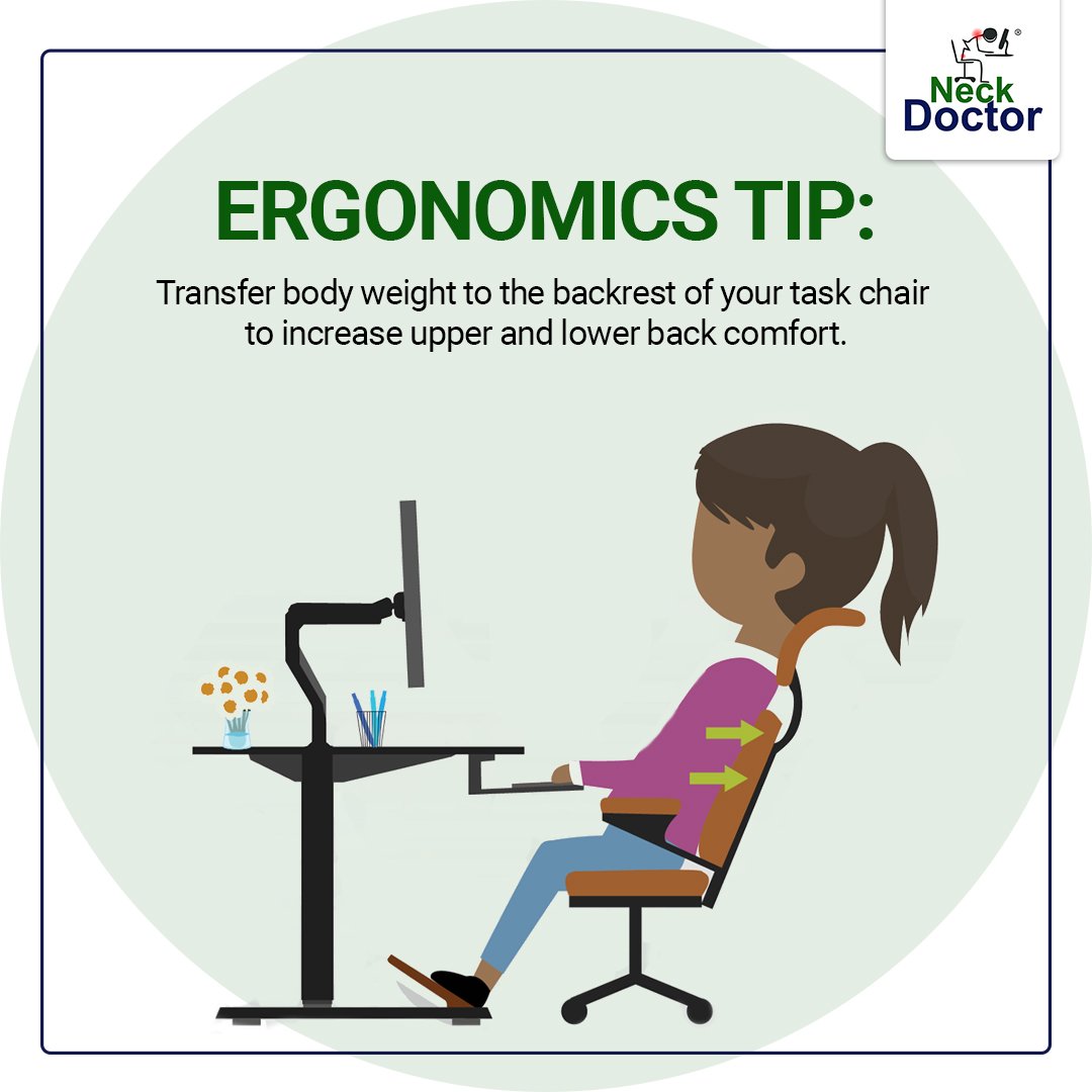 NeckDoctorUAE's tweet photo. We were not designed to sit at desks for hours on end with no movement. Therefore, we must get some movement in throughout the day. 

Try this ergonomic tip while seated at your desk! 💯

And let us know in the comments if you try this ⬇️
.
.
.
.
.
#ergotip #NeckDoctor https://t.co/AycJQtvMb1
