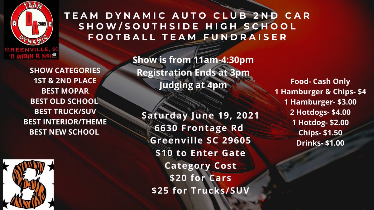 Come one, come all.  Time to show off that vintage car or brand new clean car, or just come enjoy the work others have put into their classics. The flyer below has all the information you need. Come and enjoy, while supporting our team fundraiser. #EarnYourStripes