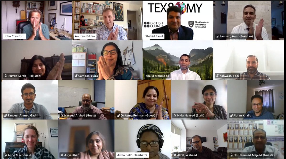 Successful  Texonomy closing...cheerful faces, researchers, govt, the industry🇵🇰🇬🇧👋joined Amir Ramzan <a href="/pkBritish/">British Council Pakistan</a> celebrated the achievement of the 3-days w/s digging solutions - climate change emergency of Paktextile sector <a href="/UPSIGN_Network/">UPSIGN (Uk-Pak Science & Innov. Global Network)</a> <a href="/MikeNith1/">Mike Nithavrianakis</a> <a href="/aminattock/">Malik Amin Aslam</a> <a href="/ClimateChangePK/">Climate Change & Environment Ministry Pakistan</a>