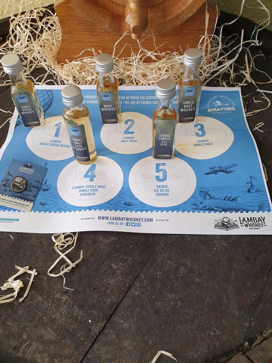 Looking forward to our June virtual tasting tonight with <a href="/LambayWhiskey/">Lambay Irish Whiskey</a> and getting to taste their new exclusive cask strenght aswell as their campus ille de re cognac. We will be joined by master blender yonael bernard from France aswell as sabine sheehan.