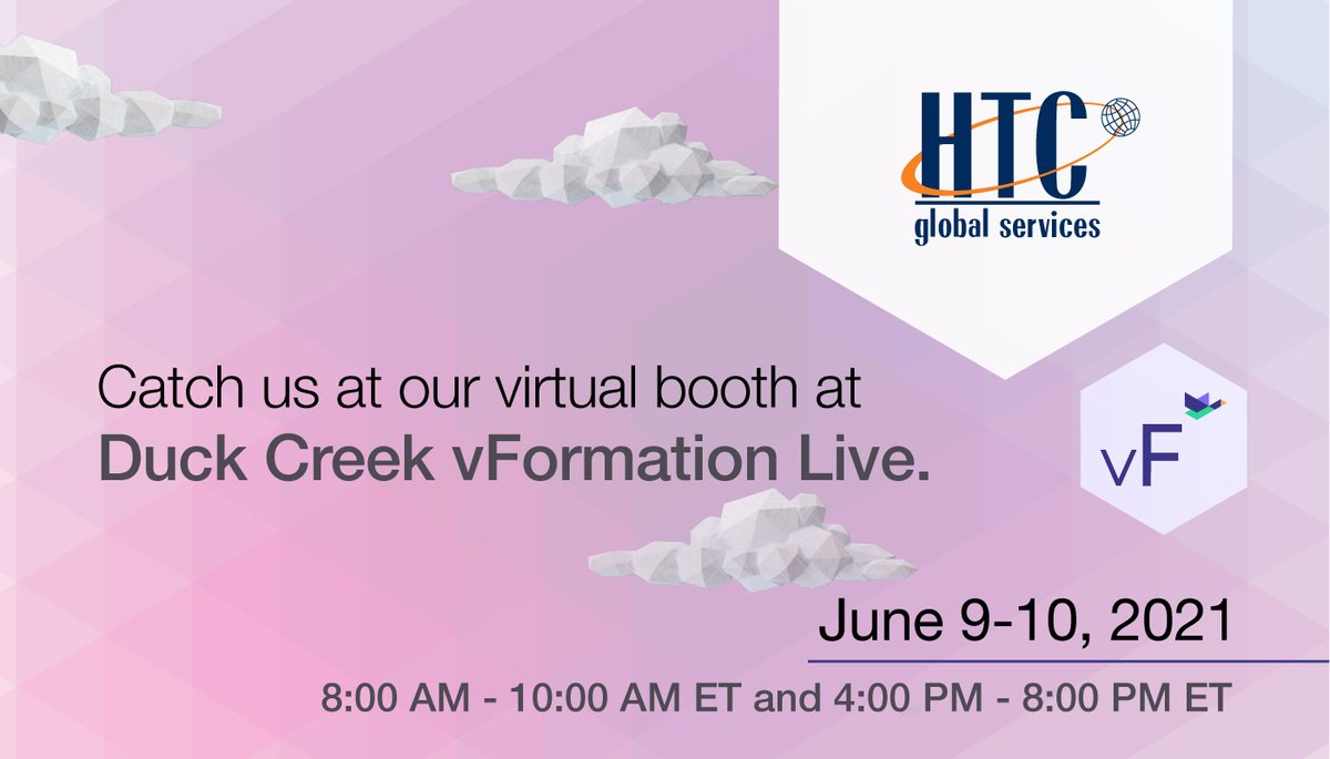 HTCInc's tweet photo. Discover the new standard in #insurance! Explore our virtual booth at the @DuckCreekTech #vFormationLive event to learn more about our cutting-edge Duck Creek-based IT solutions that are revolutionizing the insurance industry. Join us! https://t.co/NT3jFlBlYw https://t.co/0kALVj0hmQ
