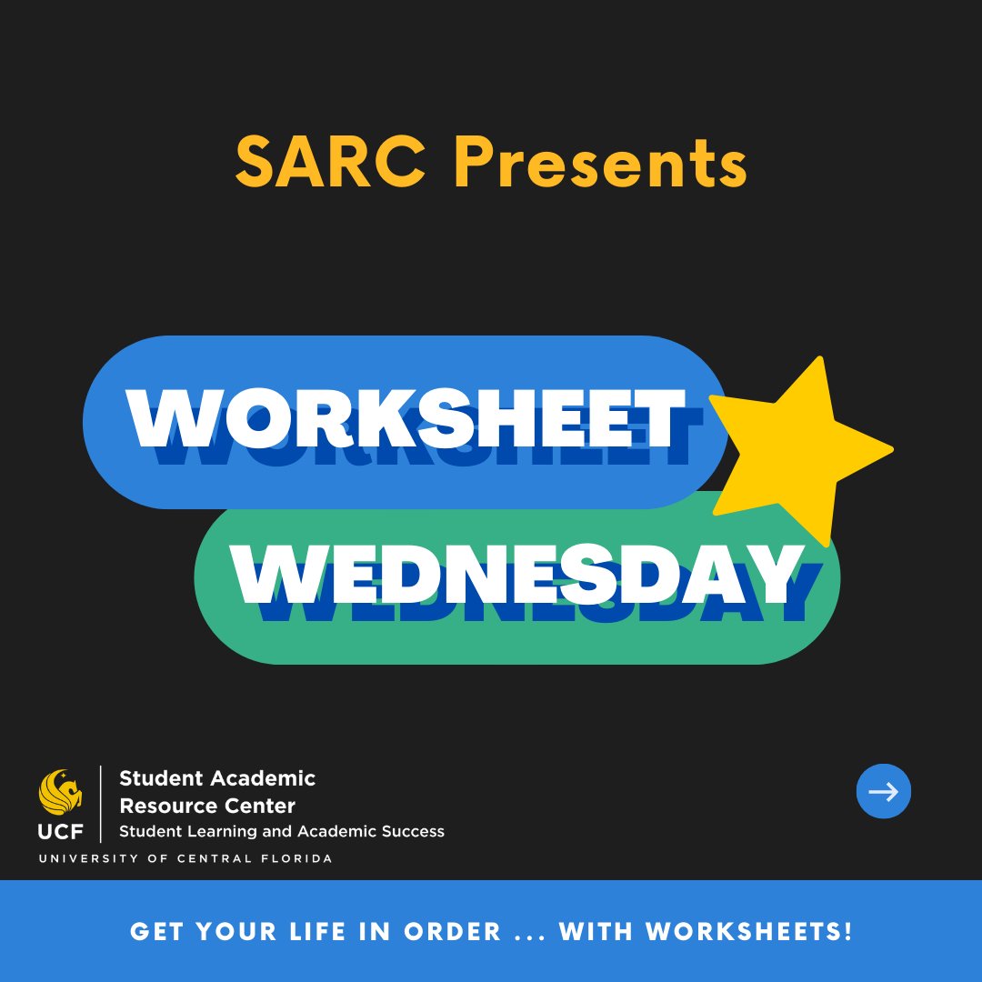 UCFSARC's tweet photo. Are you struggling with concentration? Check out our featured worksheet of the week- Concentration Plan. You can download this worksheet from our website. Check out the featured worksheet each week! #UCFSARC #WorksheetWednesday #ACECoaching #OnlineResources #StudySkills #TestPrep https://t.co/wanPUoz5Q6