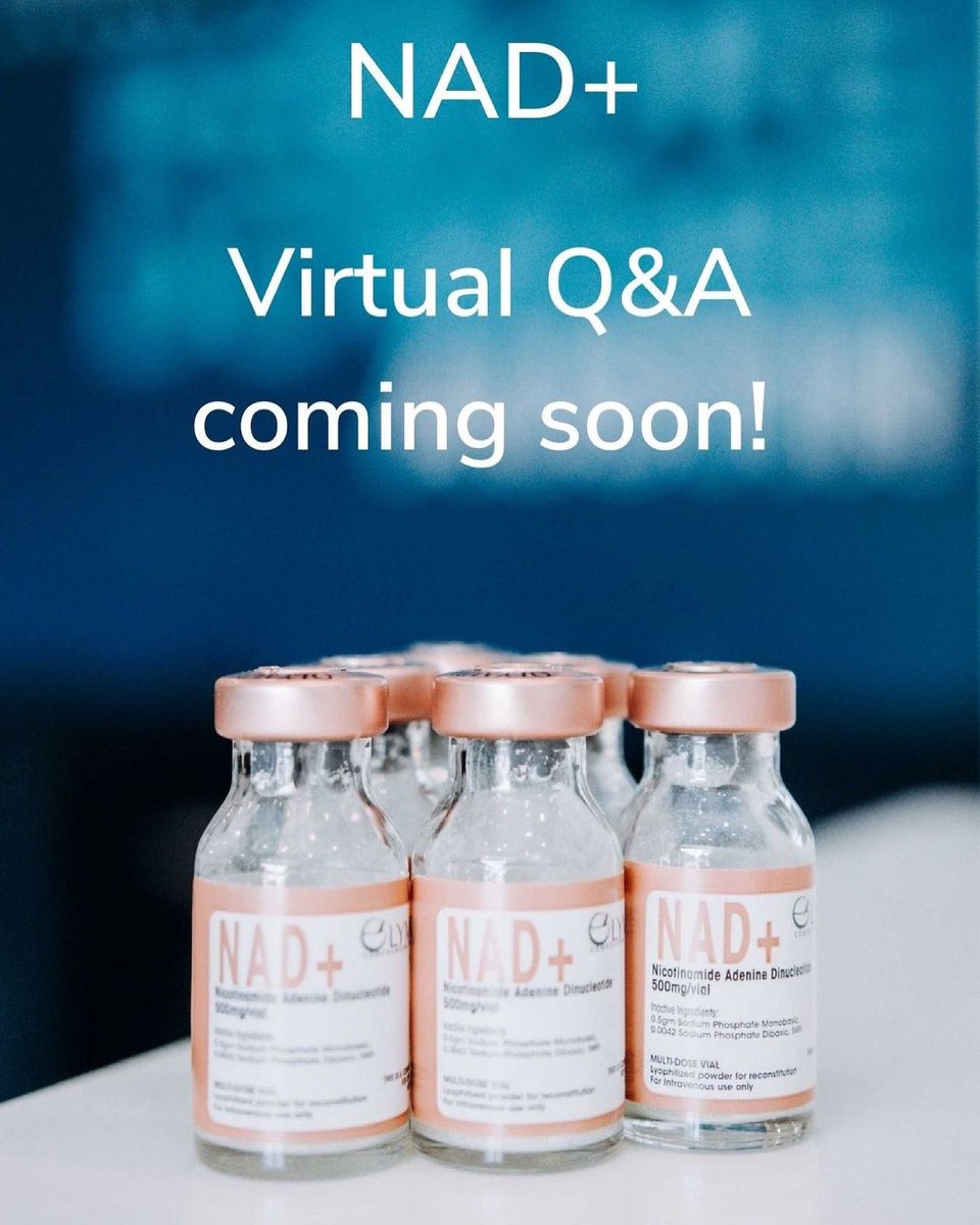 🎶 Let’s Talk about N-A-D 🎶

Join us TONIGHT at 7 PM for an informational meeting and Q&amp;A about NAD+ IV therapy with our Lead RN Sarah!

ALL participants will get their name entered to win a FREE maintenance dose ($420-$500 value)!

Click here to register t.e2ma.net/click/0jri7e/0…