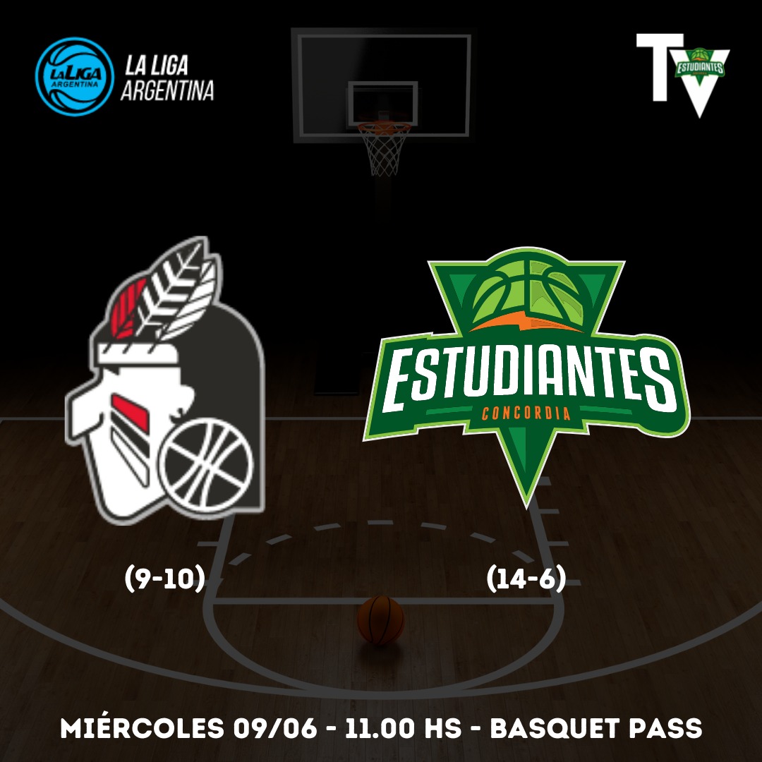 🏀 VUELVE EL BÁSQUET 
🏆 Liga Argentina
🏟 Coliseo del Boulevard
📌 Junín, Buenos Aires
🕐 11.00 hs
📺 Basquet Pass TV
⬆ Estudiantes 14-6 / Quilmes 9-10