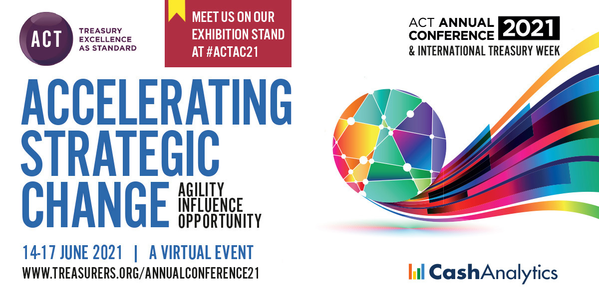 cashanalytics's tweet photo. Join us at @actupdate's annual conference on 14-17 June 2021. Enjoy a series of live streams and content on how to accelerate strategic change by improving agility, expanding influence, and enhancing opportunities.  #ACTAC2021 #treasury

Visit:
https://t.co/A1o5eFsNgw https://t.co/EGshhyO2SQ