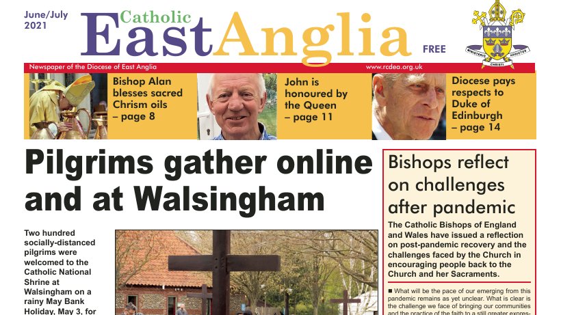 ChurchPapers's tweet image. Catholic East Anglia - Jun 2021 available online here! via @ChurchPapers 

Pilgrims gather online and at Walsingham

ChurchPaper.co.uk/C.asp?P=10&amp;amp;D=1… 
@RCEastAnglia @cafodeastanglia @catholicEW #Catholic #EastAnglia #Norfolk #Suffolk #Cambridgeshire #Peterborough #Walsingham