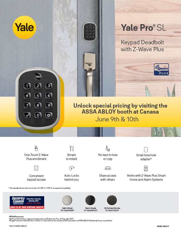 ASSAABLOYDSSCA's tweet photo. Don’t forget to stop by the ASSA ABLOY booth today and tomorrow only! We have representatives available for conversation and featured products you don’t want to miss. 

https://t.co/GNM59Hv2r0 #Canasa2021 #VirtualTradeShow #TradeShowSeason #ThoughtLeaders https://t.co/xFoDWdHfUL