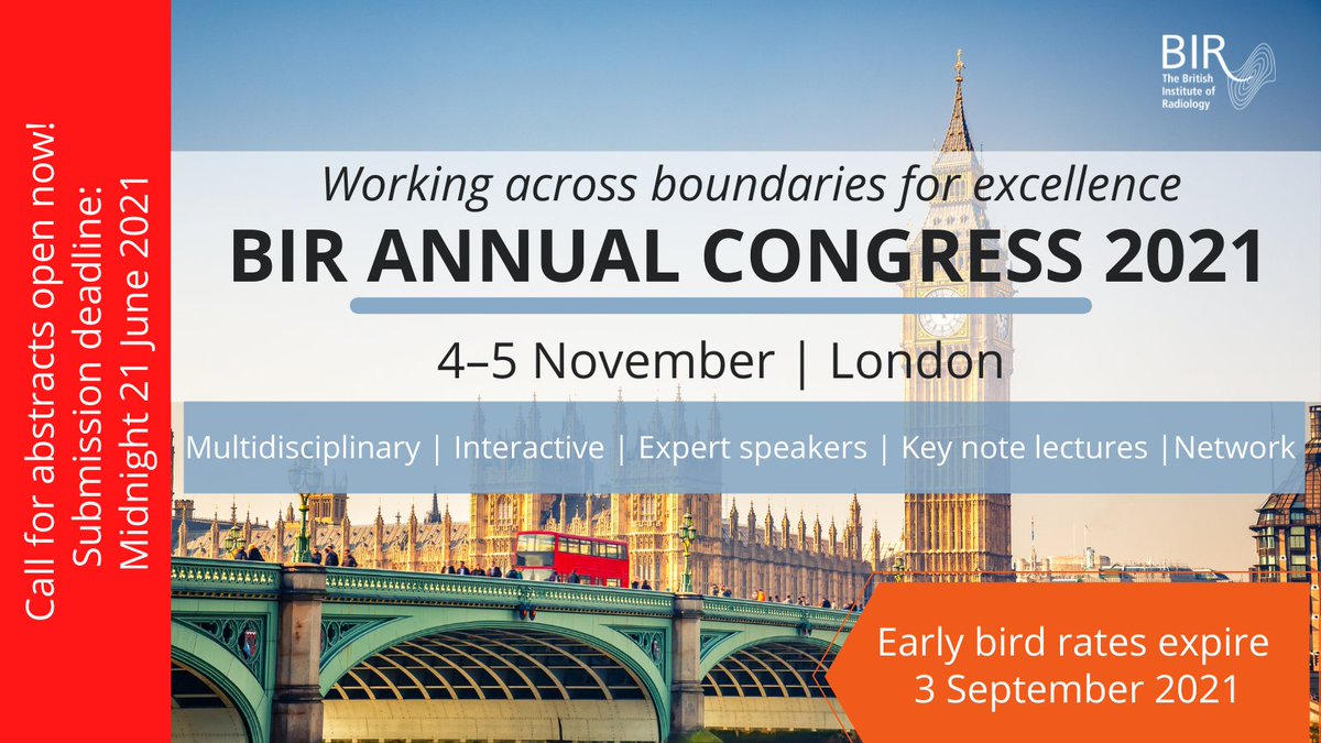 BIR (@bir_news) on Twitter photo Join us for an exciting #BIRAC21 on 4-5 Nov, London! Hear from experts in #MSK, #AI, #therapeutic #oncology, #leadership, #radiation issues, #incidentalomas & #REAL. Do not miss out - book now bit.ly/BIRAC21 <a href="/SCoRMembers/">SCoR Members</a> <a href="/BSSR_Site/">BSSR</a> <a href="/ESTRO_RT/">ESTRO</a> <a href="/myESR/">myesr</a> <a href="/ipemnews/">Institute of Physics and Engineering in Medicine</a> <a href="/DocAliShah/">Ali Shah</a> Join us for an exciting #BIRAC21 on 4-5 Nov, London! Hear from experts in #MSK, #AI, #therapeutic #oncology, #leadership, #radiation issues, #incidentalomas & #REAL. Do not miss out - book now bit.ly/BIRAC21 <a href="/SCoRMembers/">SCoR Members</a> <a href="/BSSR_Site/">BSSR</a> <a href="/ESTRO_RT/">ESTRO</a> <a href="/myESR/">myesr</a> <a href="/ipemnews/">Institute of Physics and Engineering in Medicine</a> <a href="/DocAliShah/">Ali Shah</a>