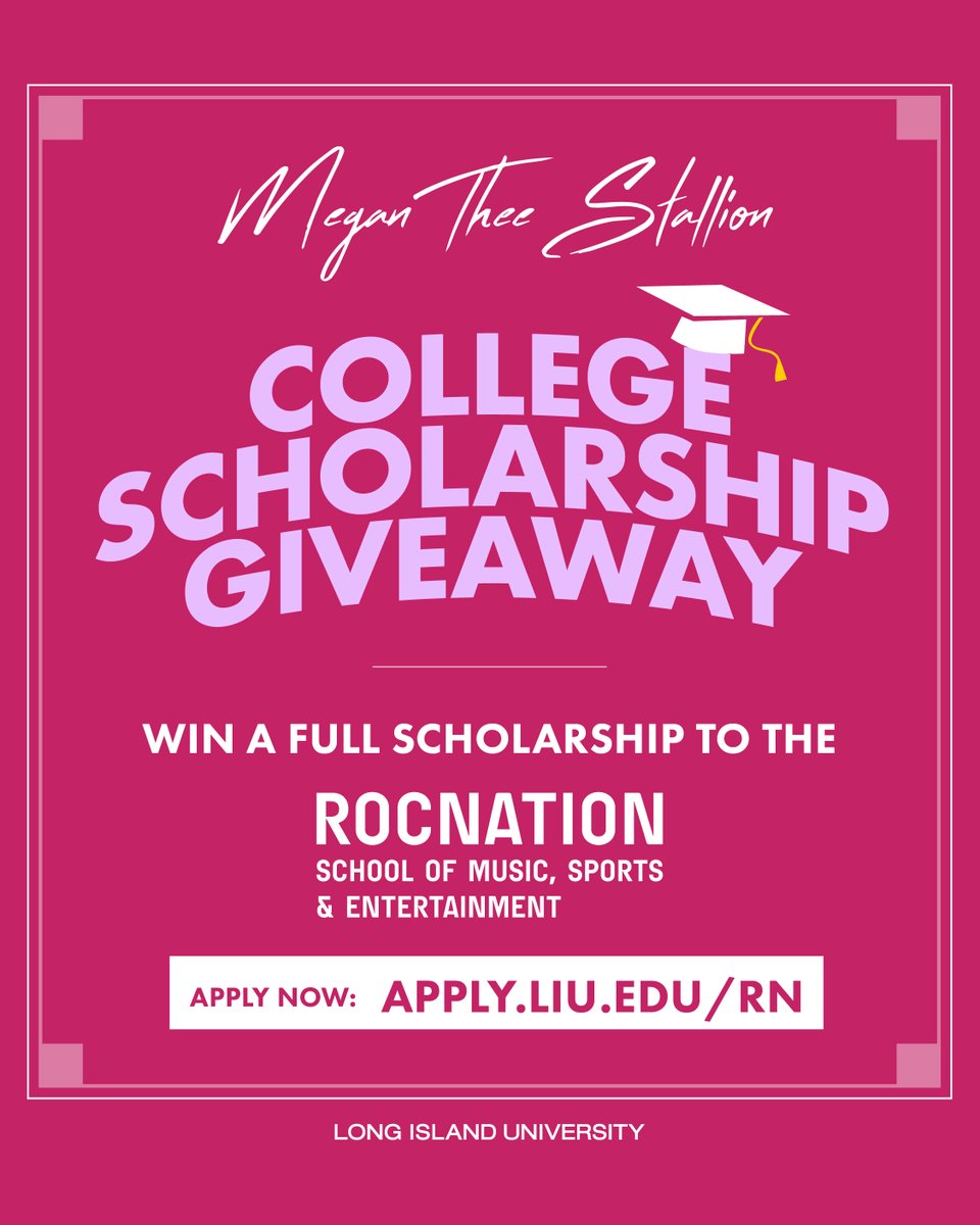 RocNation's tweet photo. .@TheeStallion announces she will be funding a full-ride education at the @RocNationSchool of Music, Sports &amp; Entertainment. Apply for this amazing scholarship opportunity here  https://t.co/7paP4AXuzP https://t.co/Ys0uEtsqhz