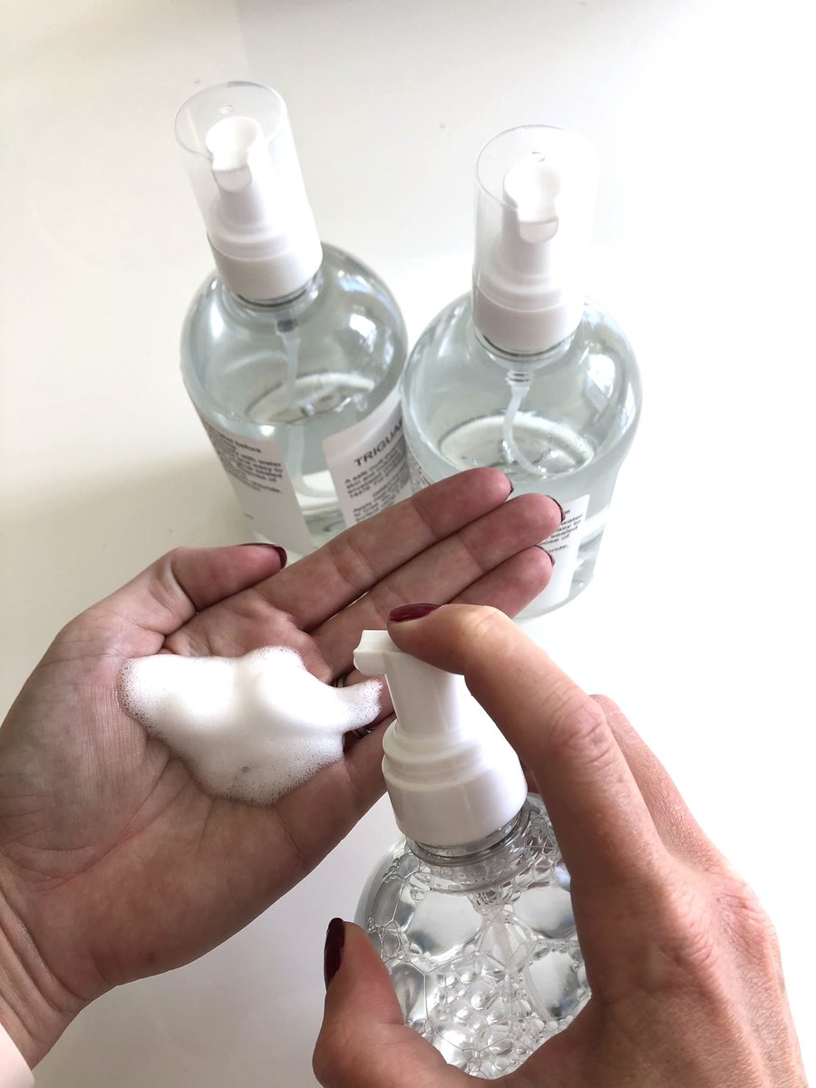 edge_protect's tweet photo. We’ve been working on a new fragranced hand sanitiser🌱🥒🌿....trying the final 3 options at head office today. 

👀Watch this space 👀 

#Sanitiser #new #ComingSoon https://t.co/JoxEKsSVfX