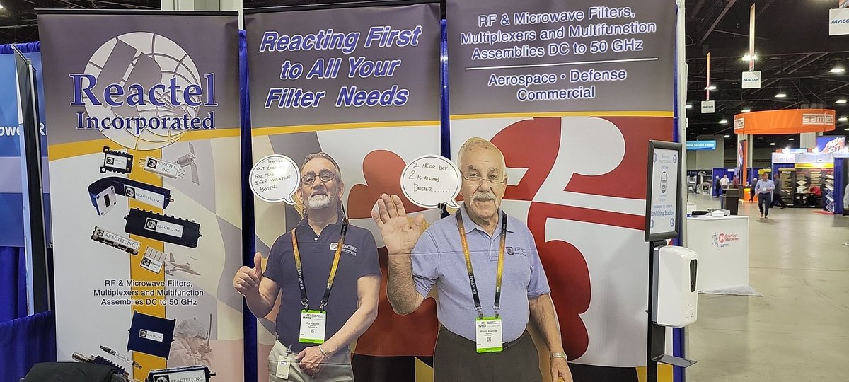 #ims2021  The Reactel booth is ready for Day 2.  Join us in booth 1832 for some filter talk.