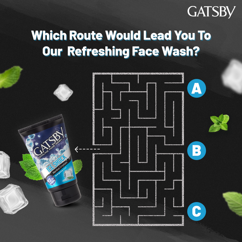 gatsbyindia's tweet photo. Only one route will lead you to a refreshing face wash experience. Can you spot which one? 

#GatsbyIndia #Gatsby #ForMen #MensStyle #LookDapper #Grooming #MensGrooming #GatsbyFacewash #MensFacewash https://t.co/OW9IhVOJJO