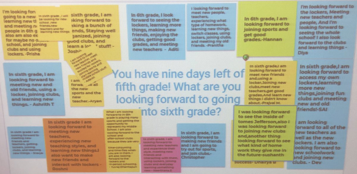 With nine days left of the school year, my fifth graders are looking forward to starting their middle school careers at <a href="/TJ_pawesome/">Thomas Jefferson MS</a>! #shinebrightedison