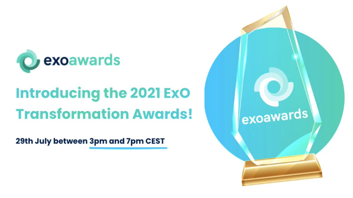 ExOEconomy's tweet photo. ExOAwards is currently seeking applications in the categories: New Company - ExO Implementation - ExO Consulting* - ExO Sprint* - ExO Workshop/ExO Training*
* only open to certified members of the @OpenExO Community.
https://t.co/L0WmRRB7ho
#ExOCommunity #ExOAwards #ExOSprint https://t.co/EoGAV6PhuU
