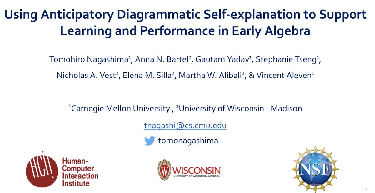 tomonagashima's tweet image. Come see my talk tomorrow (Thu) on how we designed a new, effective self-explanation scaffold with visual representations (nominee for Best Design Paper✨)! with @annabartel_ @gautamyadav818 @nicholas_vest @silla_elena @mwalibali Search #655 in Whova #ISLS2021