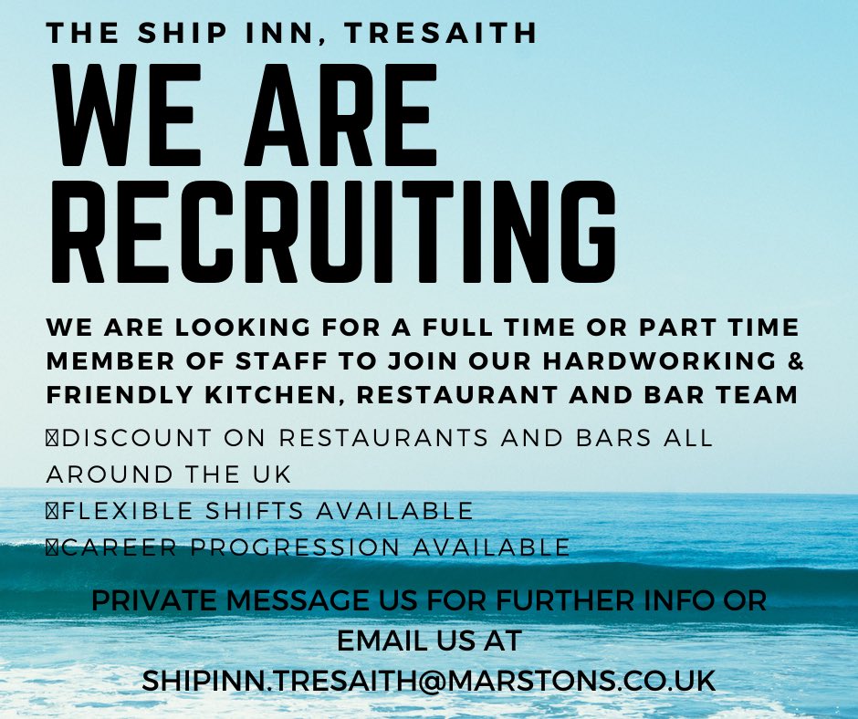 ShipInnTresaith's tweet photo. @JCPinWestWales @EmployWalesJCP https://t.co/BIzdskfq5O