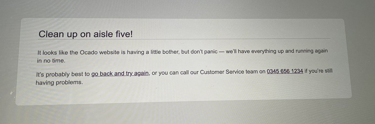 _CGroombridge_'s tweet photo. @Ocado I keep getting this every time I try and book a delivery? https://t.co/olH4ven3bR