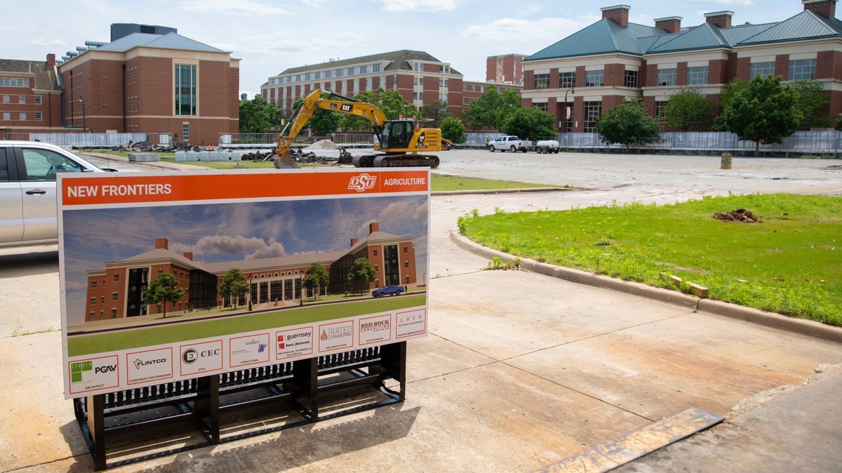OSUFoundation's tweet photo. Construction has officially started on the New Frontiers Agricultural Hall! Removal of the existing parking lot will make room for the building footprint.

Check out construction progress and learn more about #AgNewFrontiers at https://t.co/F2EhFl1g3d! https://t.co/9Y2gTqYfu8