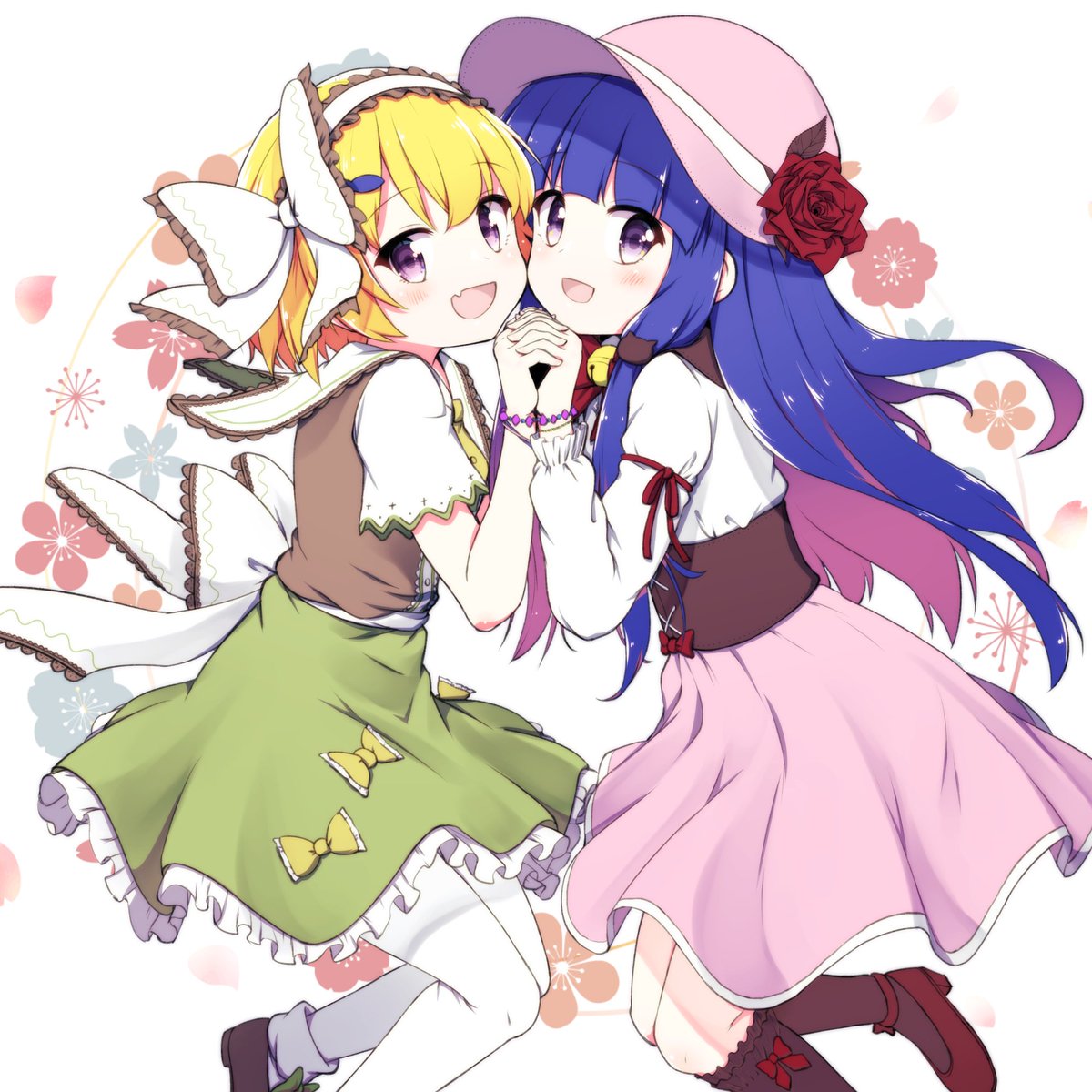 古手梨花 ,北条沙都子 「ロリータ服さとりか。
#ひぐらしのなく頃に 」|葉住音矢のイラスト
