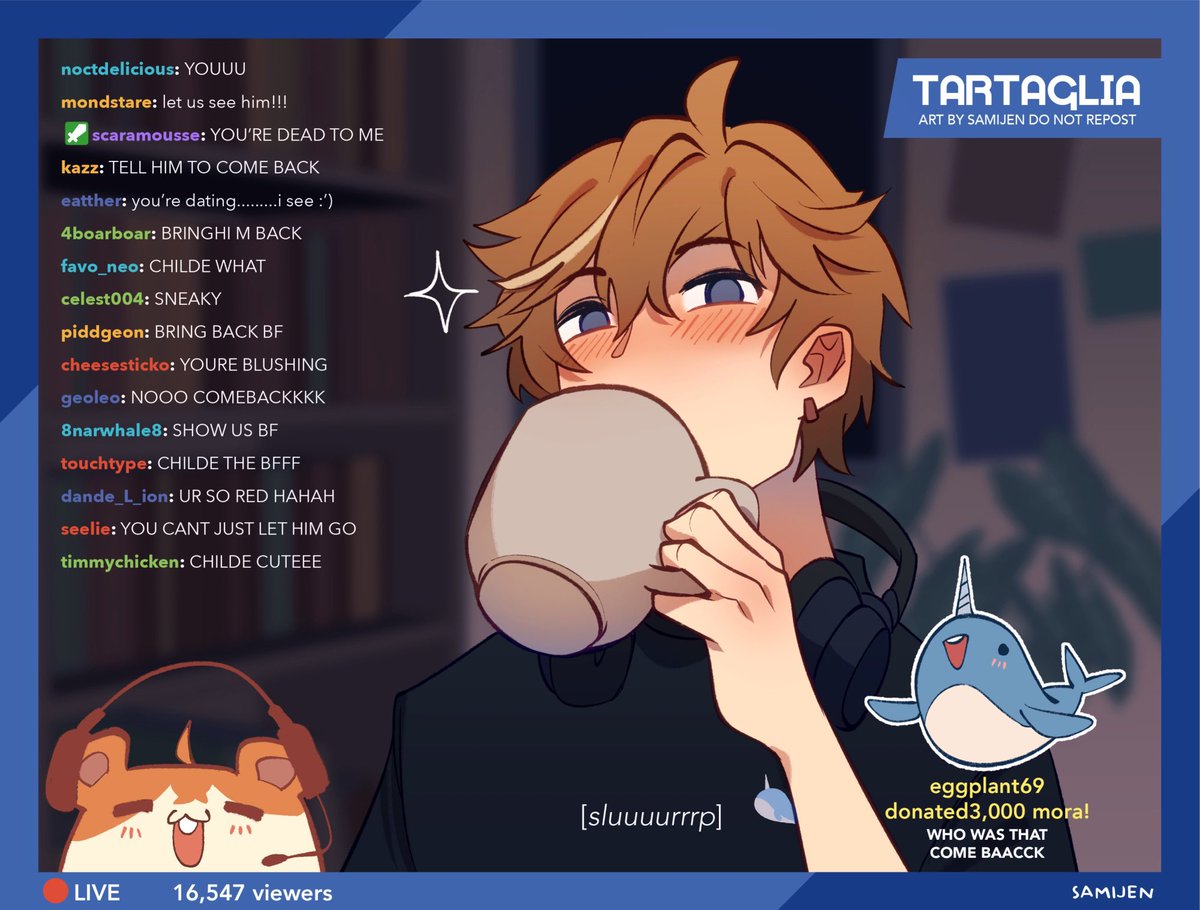 sami_jen's tweet photo. streamer au 🎙

#tartali #ไชลด์จง https://t.co/lcKRNszmS8