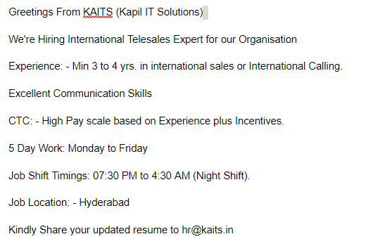 kaits20's tweet photo. #Kaits #sales #USsales #Internationalsales #internationalcalling #voiceprocess #outboundsales #voice #telesales #healthcaresales #USProcess #COVIDImpacted #jobs #jobshiring #hyderabadjobs #telanganajobs #BPOjobs #BPOHiring #InternationalBPO #InternationalTelecallers https://t.co/hD9M4ufoAm