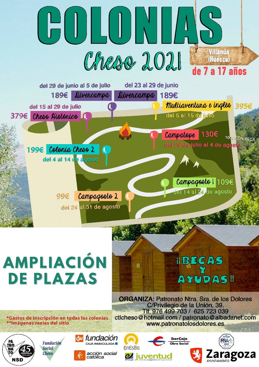 ChesoSocial's tweet image. Nuestras COLONIAS EN VILLANUA amplían sus plazas...te esperamos con un verano súper divertido!!!!