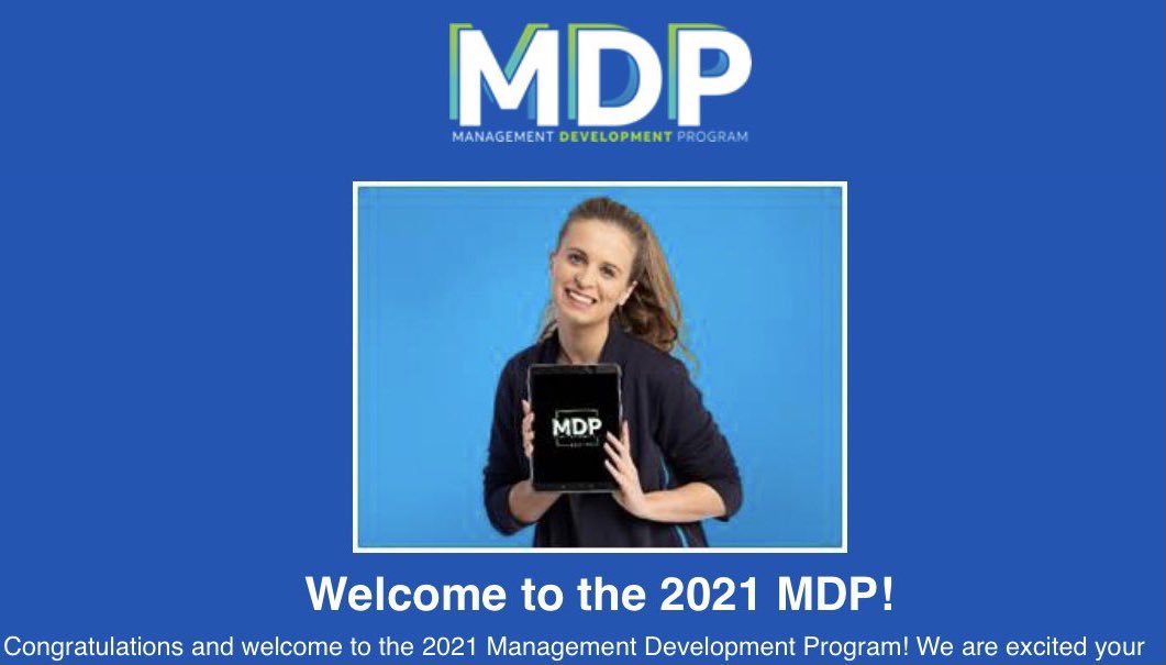 Excited to have been selected for #MDP2021. I’m thrilled to have the opportunity to learn from other dynamic leaders within AT&amp;T. Let’s get it!
