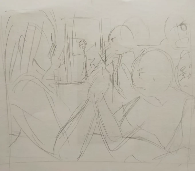 ラフ→下書き→線画→仕上げ

(思ったよりベタ率少なかった…) 