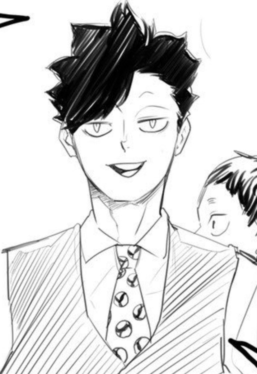 hq artists have been drawing thirst fanart of kuroo wearing sexy business suits for over a year now, but we failed to consider tht kuroo is also a nerd that wears volleyball neck ties 