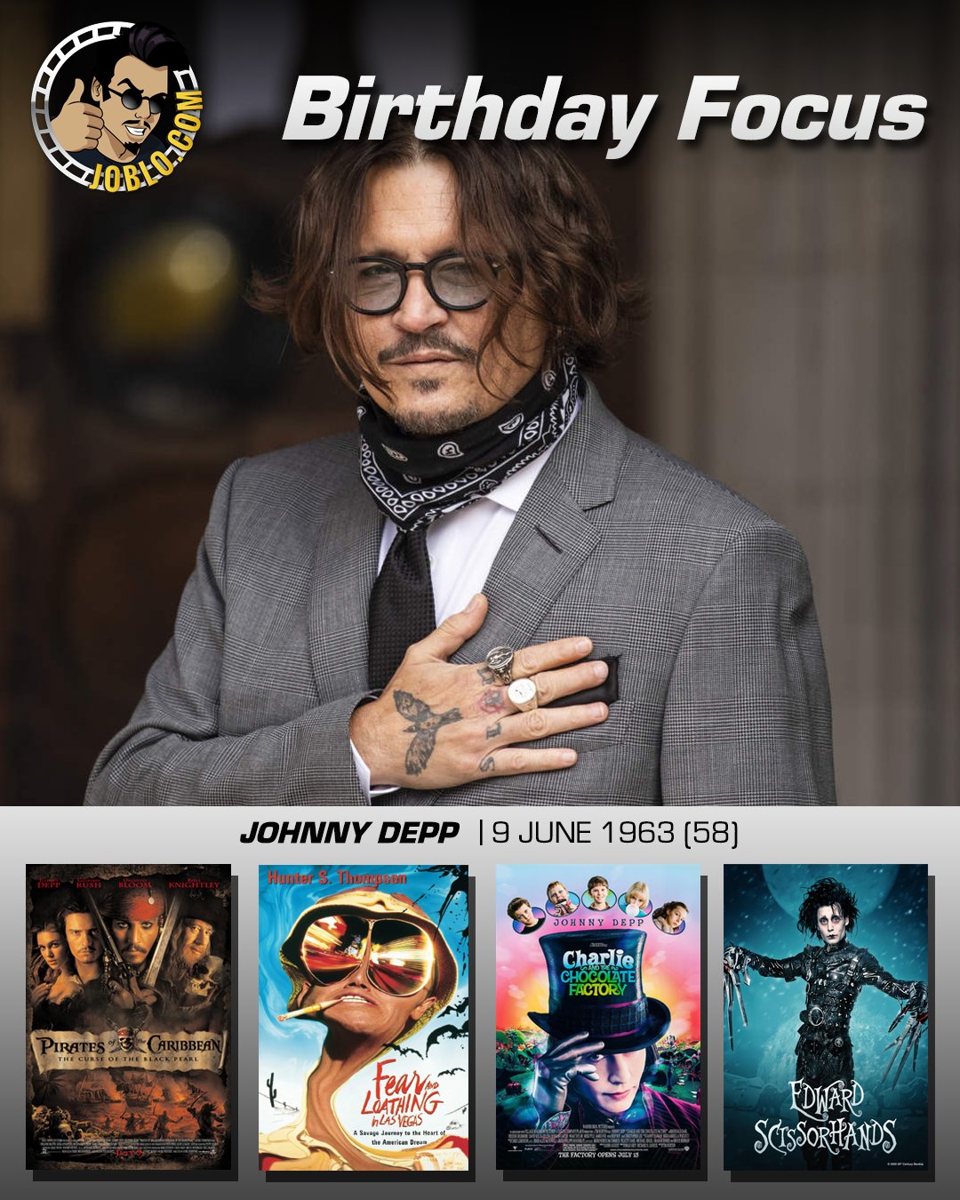 Wishing Johnny Depp a very happy 58th birthday! 