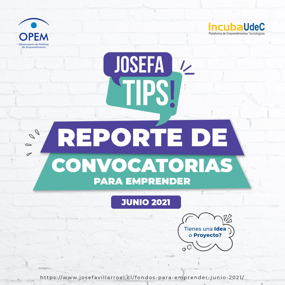 sumaklatam's tweet photo. Compartimos.con ustedes un nuevo reporte de @JosVillarroel y sus  #JosefaTips de Junio 2021
Confia en tu talento y atrévete!
💡Revisa el reporte en https://t.co/0mahKNBwLy 
#emprendimiento #financiamiento #concursos #sumaklatam https://t.co/jfkoxmdZgR
