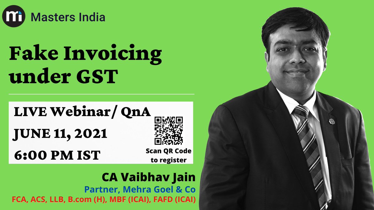 MastersIndiaGST's tweet photo. #webinars #weekendplans
THE WAIT IS OVER !

As most of your requested, we are back with #webinar2021 !

We will also have a #QnA session, where you can ask questions!

To register for the #freewebinars , you can visit the link: https://t.co/l6MOS8p9mQ https://t.co/I5Xo4CehEF