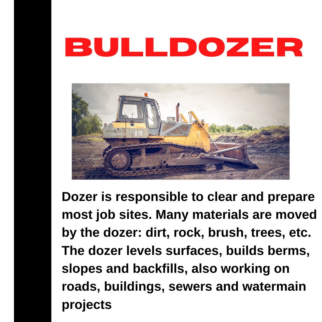 CHEC_Training's tweet image. What pieces of equipment do you get train on during our Heavy Equipment Operating Program? Check out the 4 pieces and what they are commonly used for! #chectraining