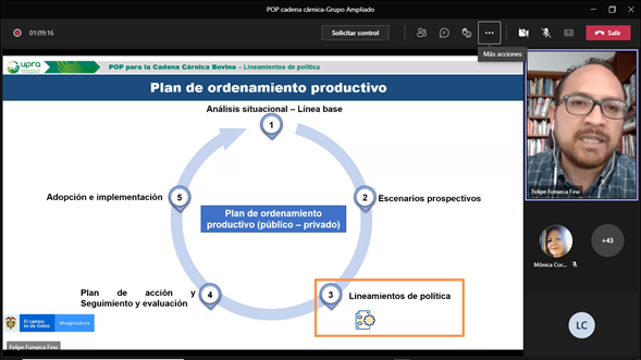 UPRAColombia's tweet photo. “Los lineamientos de política son la base de la tabla de contenido del plan de acción, de ese conjunto de programas, proyectos y actividades que van a ser diseñados posteriormente con el fin de llegar a la visión propuesta a 20 años”: @felipeff  #POPCadenaCárnica https://t.co/ig2vJPOj2G