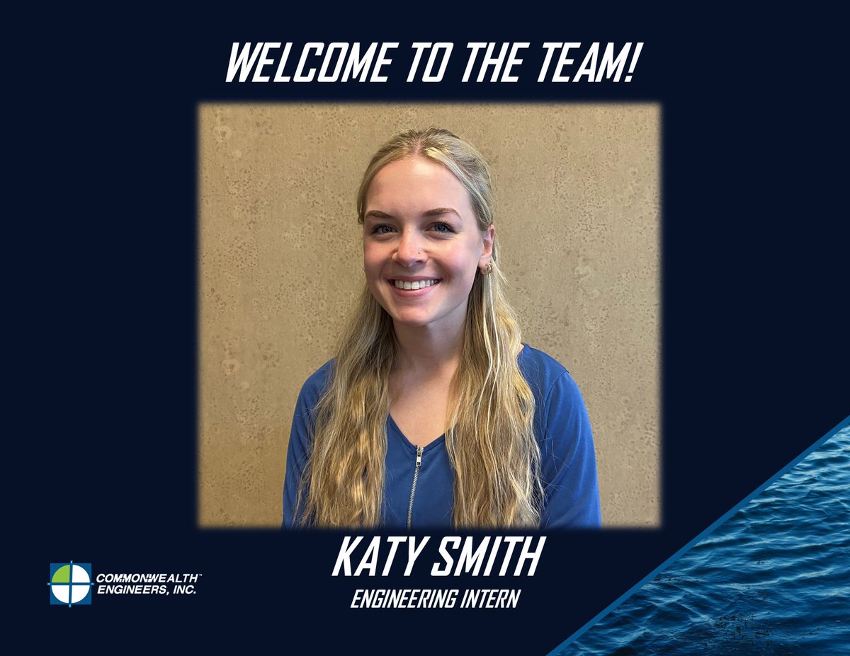 CommonwealthEng's tweet image. Please join us in welcoming our latest Engineering Intern, Katy Smith, to #TeamCommonwealth! Katy is a Purdue grad who will be supporting our Indianapolis production team. We are confident that you will have an exciting career with us. Hope you have a great 1st week! #engineering