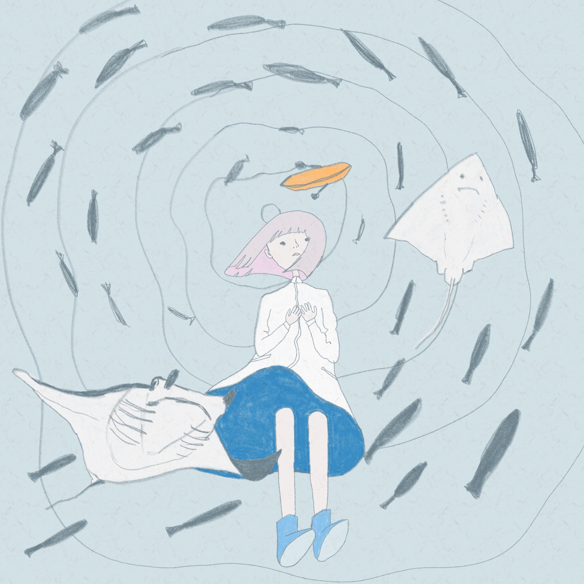 山の門 海の中 Underthesea 魚の群れ Fish 女の子 Girl エイ マンタ 海 Sea Fishray Manta 絵 イラスト イラストレーション 落書き らくがき ラクガキ ラフ画 ゆるい絵 ゆるいイラスト T Co Zqven1vij2 Twitter