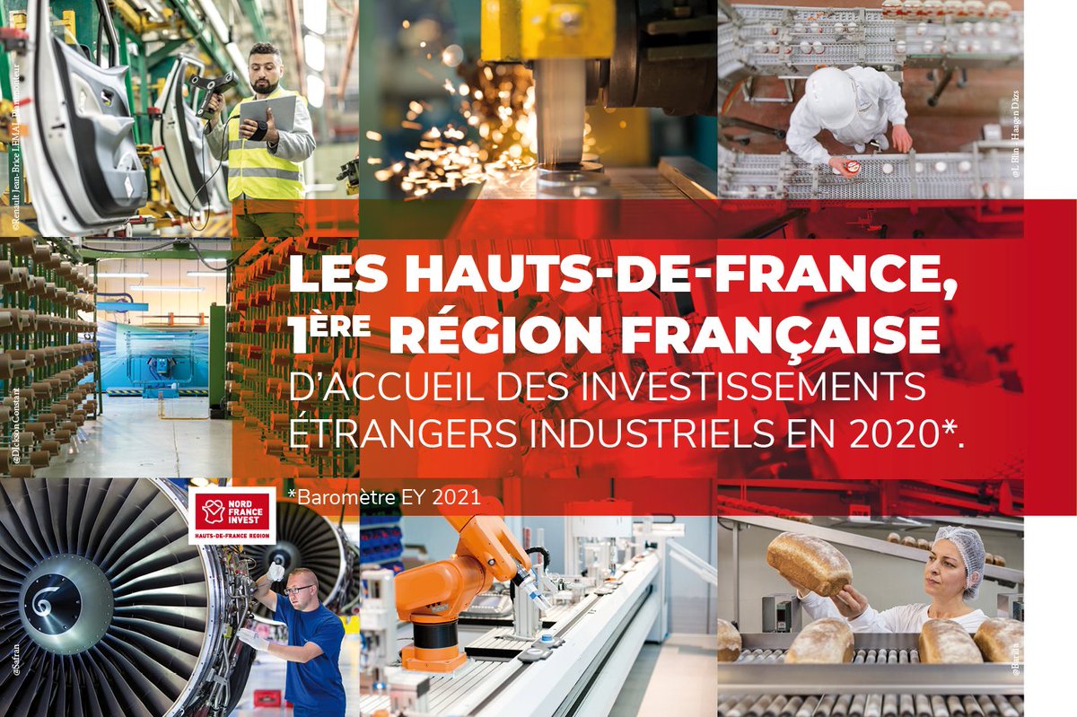 Les <a href="/hautsdefrance/">Région Hauts-de-France</a> toujours sur le podium des régions européennes les plus attractives en 2020 d’après <a href="/EYFrance/">EY France</a> : 1ère région française et 3e région européenne pour l'accueil des IDE industriels et logistiques ! #attractivité