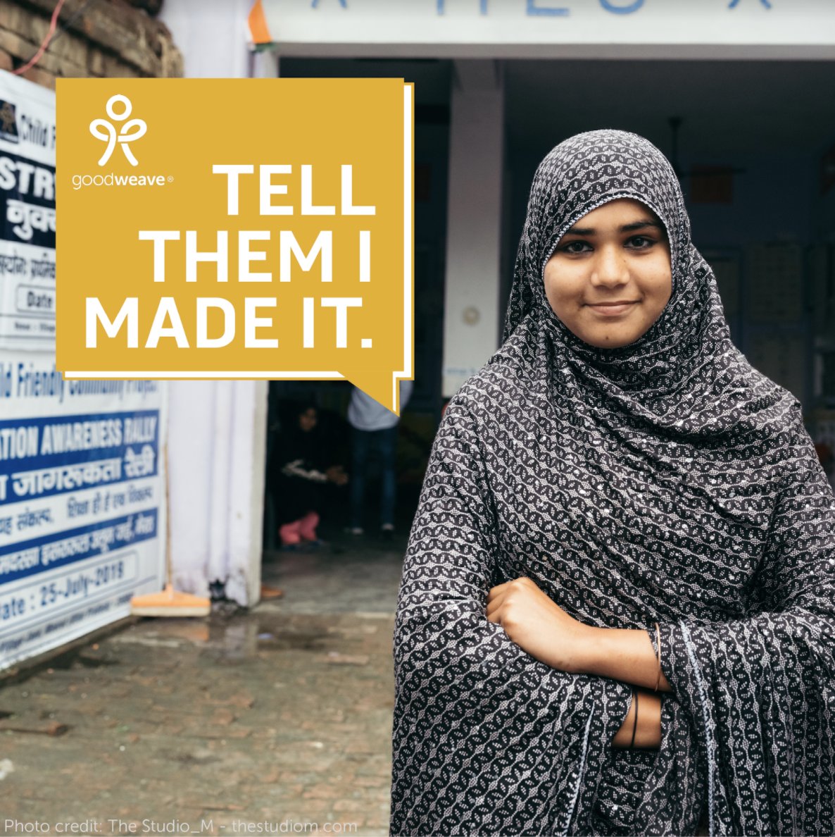 In honor of #WorldDayAgainstChildLabor, GoodWeave is releasing a new short film entitled “Fashion’s Hidden Supply Chain.” The film is also featured in the Fashion for Good museum as part of their permanent collection. Watch it here: bit.ly/34Pb5fe 
#TellThemIMadeIt