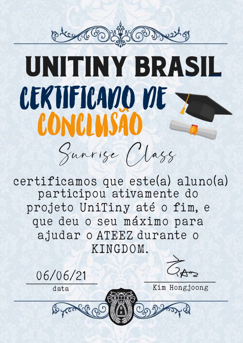 ClassSunrise's tweet photo. 🎓 | UNITINY 

E chegou o tão sonhado dia da formatura! 👩‍🎓
Durante essas semanas de Kingdom vocês se esforçaram para entregar as atividades e se tornaram Atinys Profissionais aptos com louvor!

O Unitiny acabou, mas é apenas o começo da nossa jornada com o Ateez!

E TEM MAIS... https://t.co/RiHWimOGIr