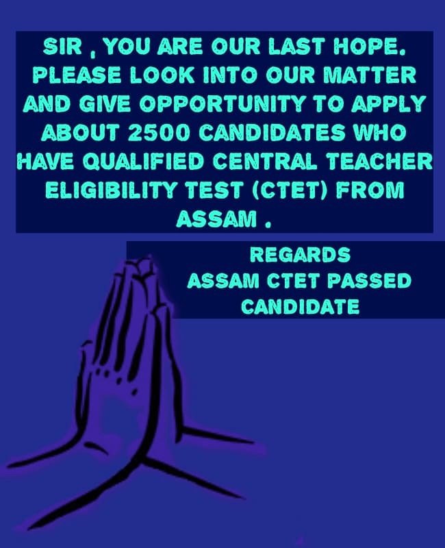 Noyana79175610's tweet photo. @DrRPNishank @ncteDelhi @himantabiswa @ranojpegu @himanshiiisingh 
#Justiceforctetinassam
#Allowctetinassam
#Justiceforctetinassam
#Allowctetinassam
#Justiceforctetinassam
#Allowctetinassam
#Justiceforctetinassam
#Allowctetinassam
#Justiceforctetinassam
#Allowctetinassam https://t.co/Eh3kltorvu