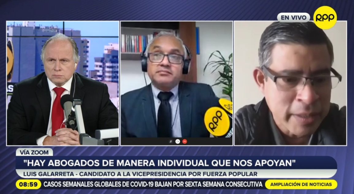 RPPNoticias's tweet photo. #EnVivo 🔴 Luis Galarreta, de Fuerza Popular: "Hay abogados de manera individual que nos apoyan. (...) No hemos contratado con personas jurídicas".

#ElPoderEnTusManos
📻 ► 89.7 FM / 730 AM
📲 ► https://t.co/p3D4WYM0PK https://t.co/2dkQpNUh4r