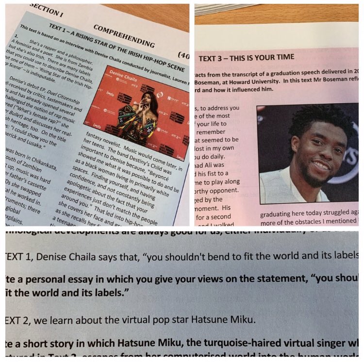 It’s kinda weird when somebody* you taught in your Leaving Cert English class many moons ago actually appears on the LC English paper. Kinda feel like there should be bonus points for that...
*I did NOT teach Chadwick Boseman LC English... https://t.co/hFMNI8k7ip
