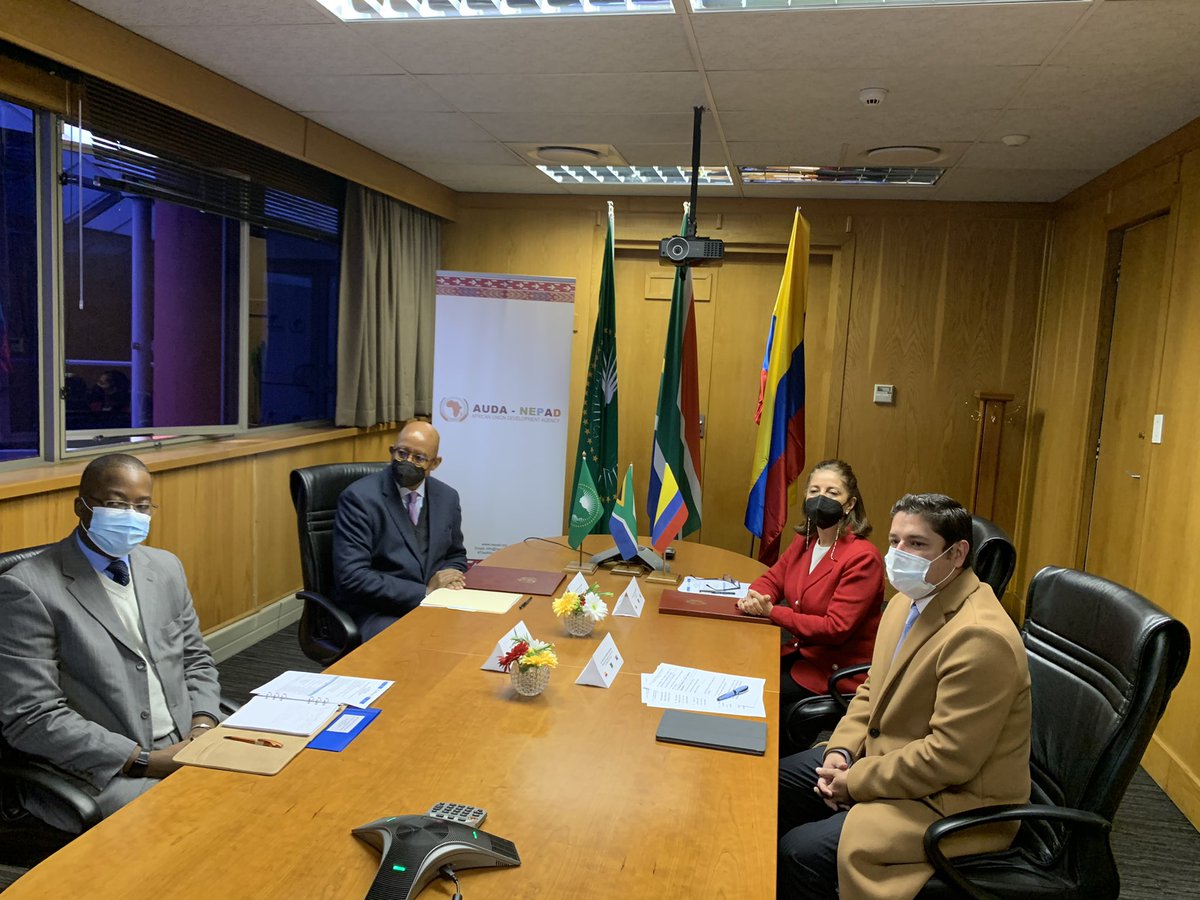 The <a href="/NEPAD_Agency/">AUDA-NEPAD</a> and the Government of Colombia today signed an agreement for South-South cooperation. “The motivation that we bring to this process will ensure that the cooperation is a success”, said the CEO of <a href="/NEPAD_Agency/">AUDA-NEPAD</a> , <a href="/NEPAD_Mayaki/">Ibrahim Mayaki</a>