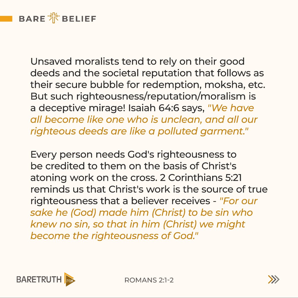 baretruth_org's tweet photo. Subjectively Good is Objectively Bad - Part 2

#BareTruth #BareBelief #ObjectiveTruth #Romans2 #ApostlePaul #ObjectiveMorality #PostModernism #PostTruth #OpenTheism #NewAgeSpirituality https://t.co/aTFigT8LUh