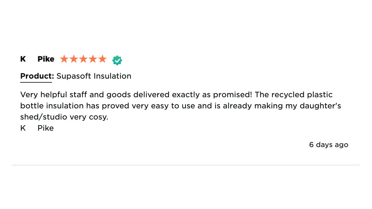 SupaSoftUK's tweet photo. Thanks @natinsulations  for passing on this review
#recycle #reuse #insulation #safe #itchfree https://t.co/1GxlnWcjLq
