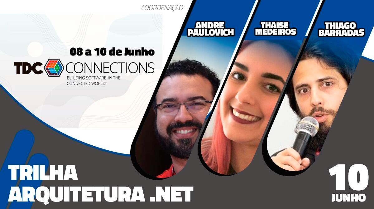 Amanhã tem trilha de Arquitetura .NET no <a href="/TheDevConf/">TDC 2024 🚀🤓🥰</a>!
O <a href="/_thiagobarradas/">Thiago Barradas</a>, nosso Engineer Lead, vai ser um dos coordenadores e palestrantes da trilha! 
Dá uma olhadinha no evento: lnkd.in/eMVw8wi
E aliás estamos com vagas de pessoa dev .NET:  lnkd.in/duemn4Q ;)